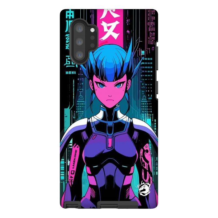 Galaxy Note 10 plus StrongFit Cyberpunk Japan Neon by LM2Kone