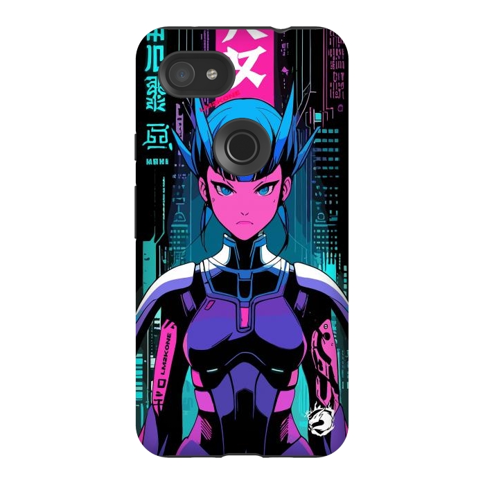 Pixel 3AXL StrongFit Cyberpunk Japan Neon by LM2Kone