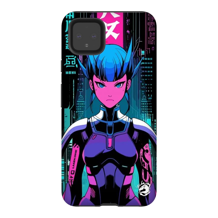 Pixel 4XL StrongFit Cyberpunk Japan Neon by LM2Kone