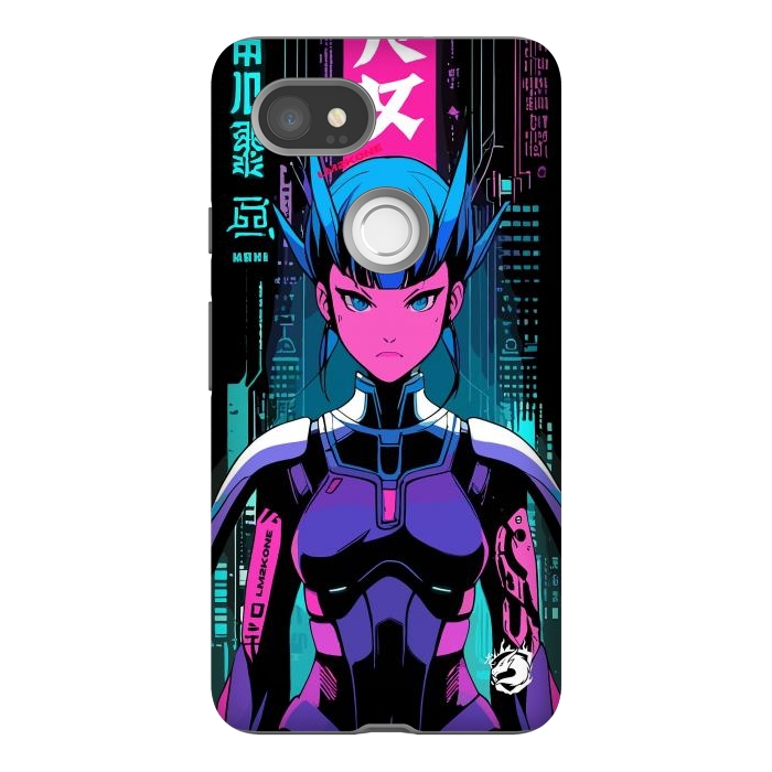 Pixel 2XL StrongFit Cyberpunk Japan Neon by LM2Kone