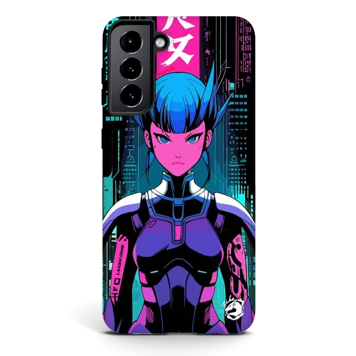 Galaxy S21 StrongFit Cyberpunk Japan Neon by LM2Kone