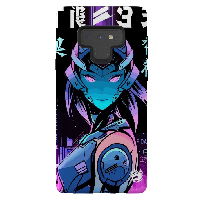 Galaxy Note 9 StrongFit Neon Cyborg Girl by LM2Kone