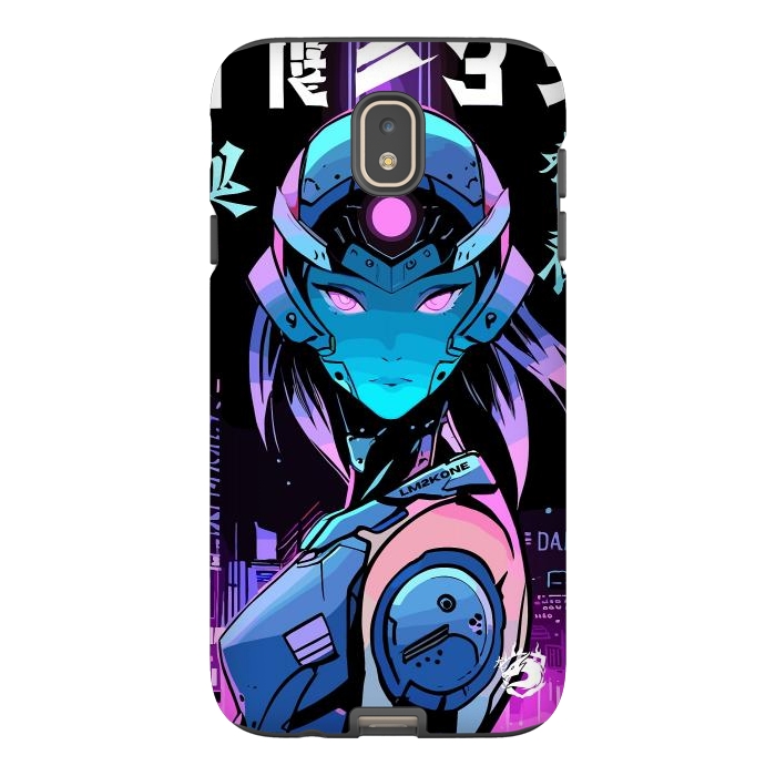 Galaxy J7 StrongFit Neon Cyborg Girl by LM2Kone