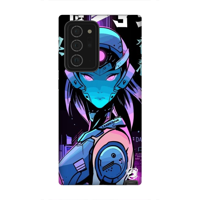 Galaxy Note 20 Ultra StrongFit Neon Cyborg Girl by LM2Kone