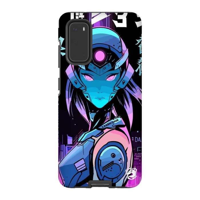 Galaxy S20 StrongFit Neon Cyborg Girl by LM2Kone