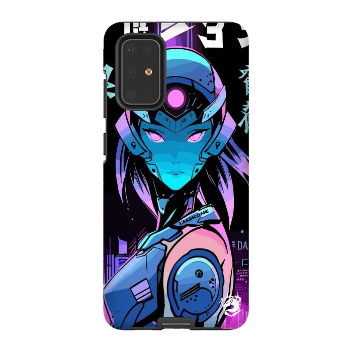 Galaxy S20 Plus StrongFit Neon Cyborg Girl by LM2Kone