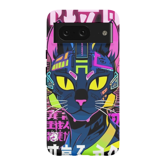 Pixel 8 StrongFit Cyberpunk Cat Neon by LM2Kone