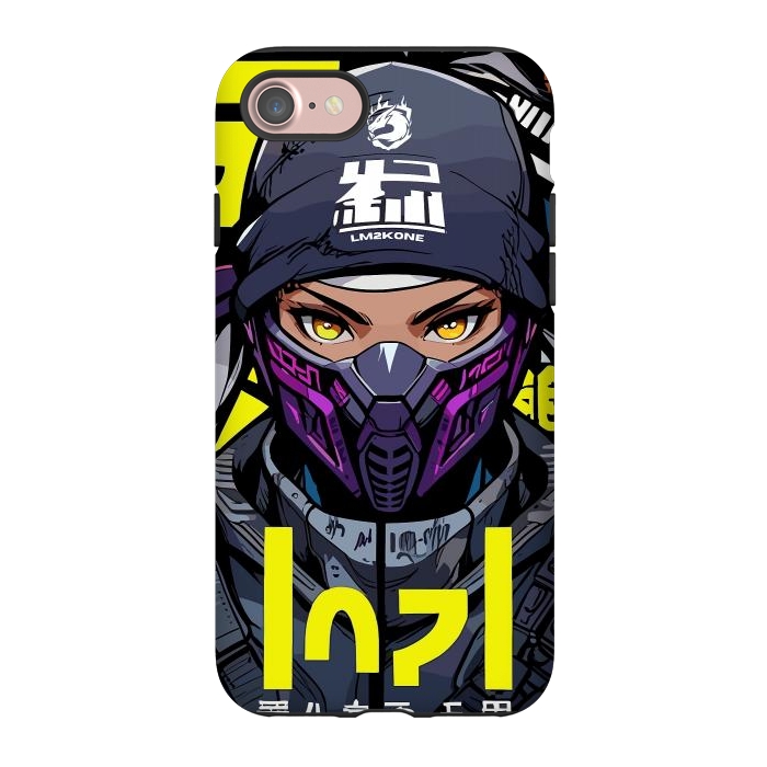 iPhone 7 StrongFit Cyberpunk Ninja Girl by LM2Kone