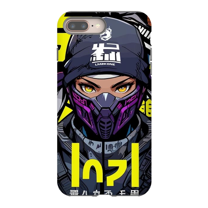 iPhone 7 plus StrongFit Cyberpunk Ninja Girl by LM2Kone