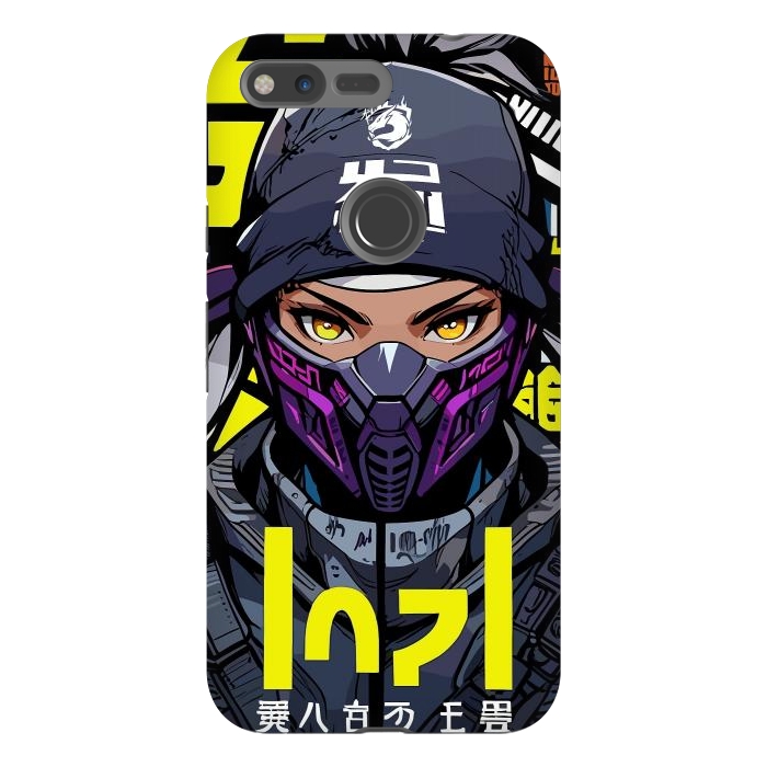 Pixel XL StrongFit Cyberpunk Ninja Girl by LM2Kone