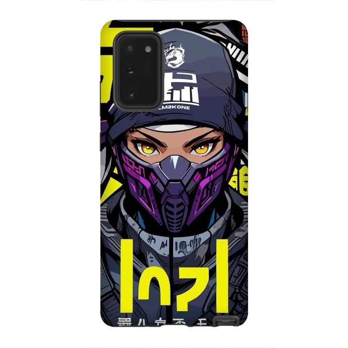 Galaxy Note 20 StrongFit Cyberpunk Ninja Girl by LM2Kone