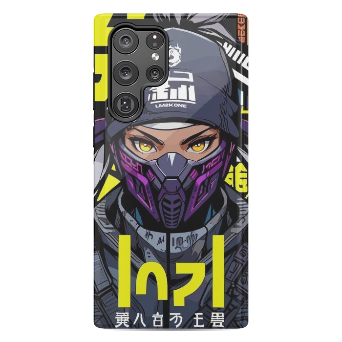 Galaxy S22 Ultra StrongFit Cyberpunk Ninja Girl by LM2Kone