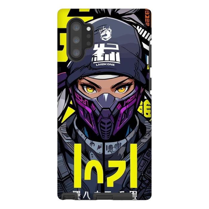 Galaxy Note 10 plus StrongFit Cyberpunk Ninja Girl by LM2Kone