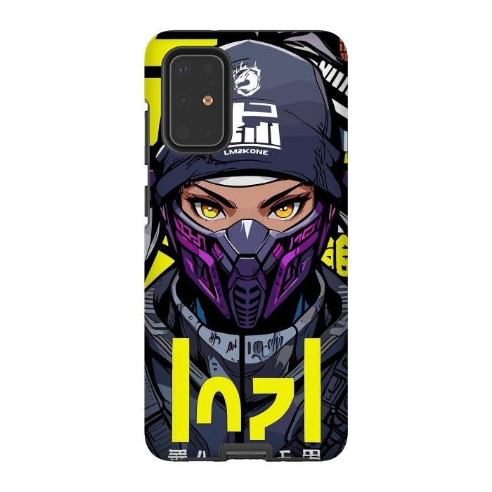 Galaxy S20 Plus StrongFit Cyberpunk Ninja Girl by LM2Kone