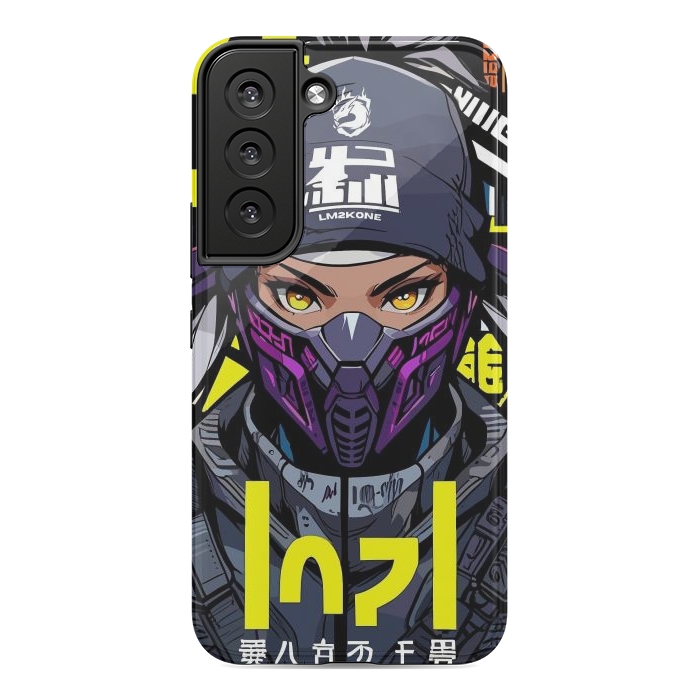 Galaxy S22 StrongFit Cyberpunk Ninja Girl by LM2Kone