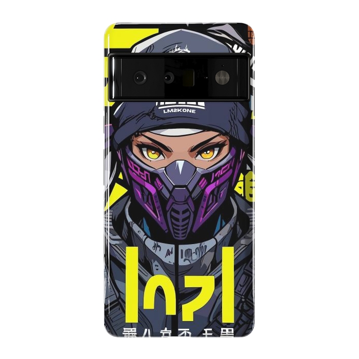 Pixel 6 Pro StrongFit Cyberpunk Ninja Girl by LM2Kone