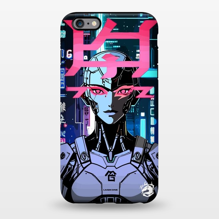 iPhone 6/6s plus StrongFit Cyberpunk Cyborg Neon by LM2Kone