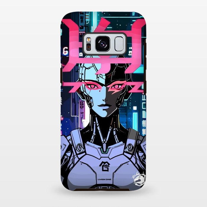 Galaxy S8 plus StrongFit Cyberpunk Cyborg Neon by LM2Kone