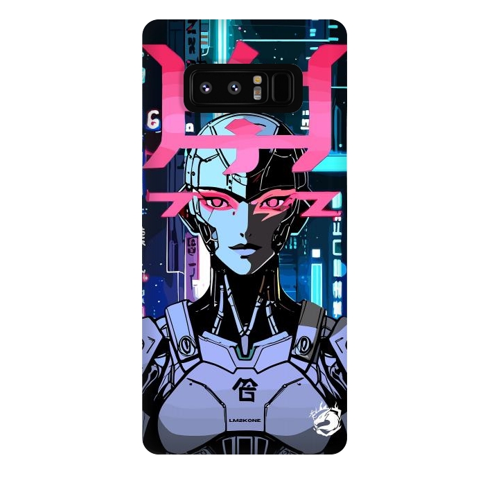 Galaxy Note 8 StrongFit Cyberpunk Cyborg Neon by LM2Kone