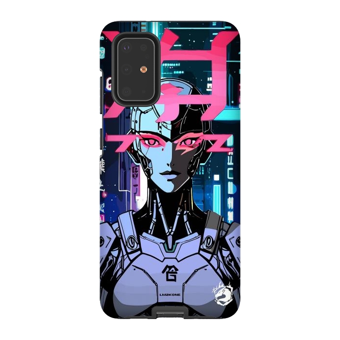 Galaxy S20 Plus StrongFit Cyberpunk Cyborg Neon by LM2Kone