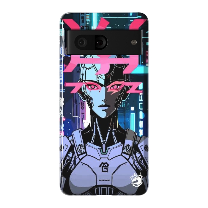 Pixel 7 StrongFit Cyberpunk Cyborg Neon by LM2Kone