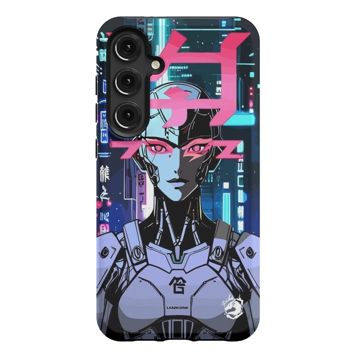 Galaxy S24 Plus StrongFit Cyberpunk Cyborg Neon by LM2Kone