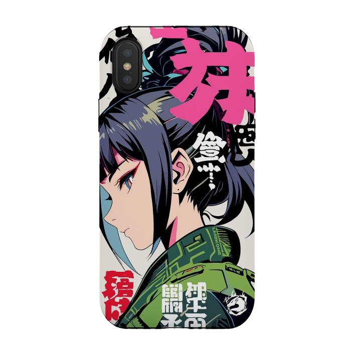 iPhone Xs / X StrongFit Green Geisha Anime by LM2Kone