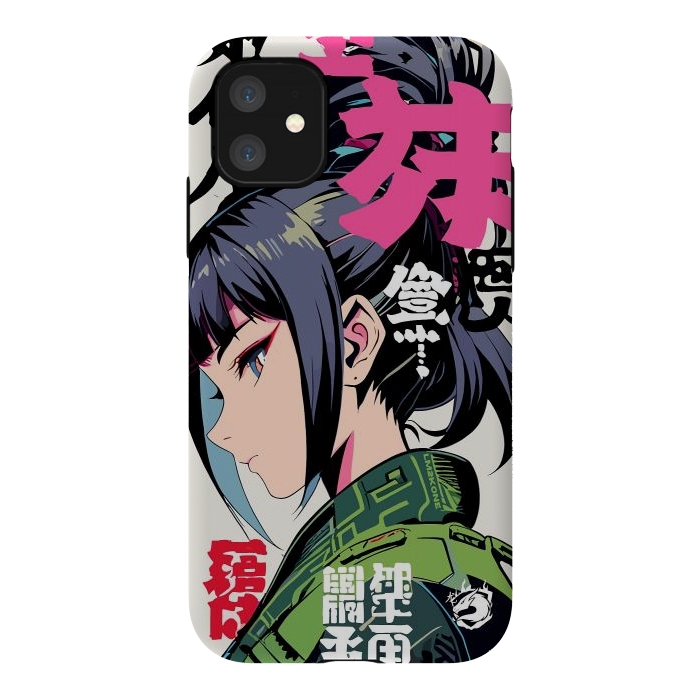 iPhone 11 StrongFit Green Geisha Anime by LM2Kone