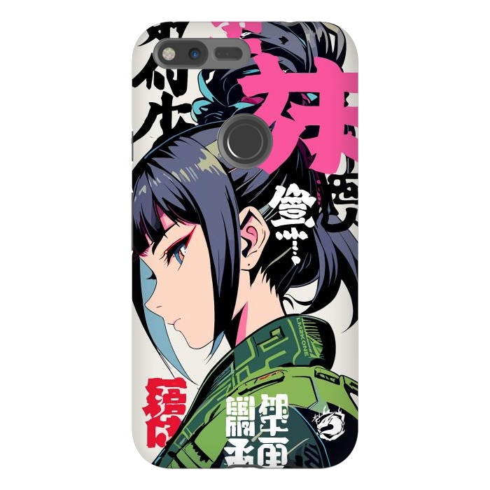 Pixel XL StrongFit Green Geisha Anime by LM2Kone