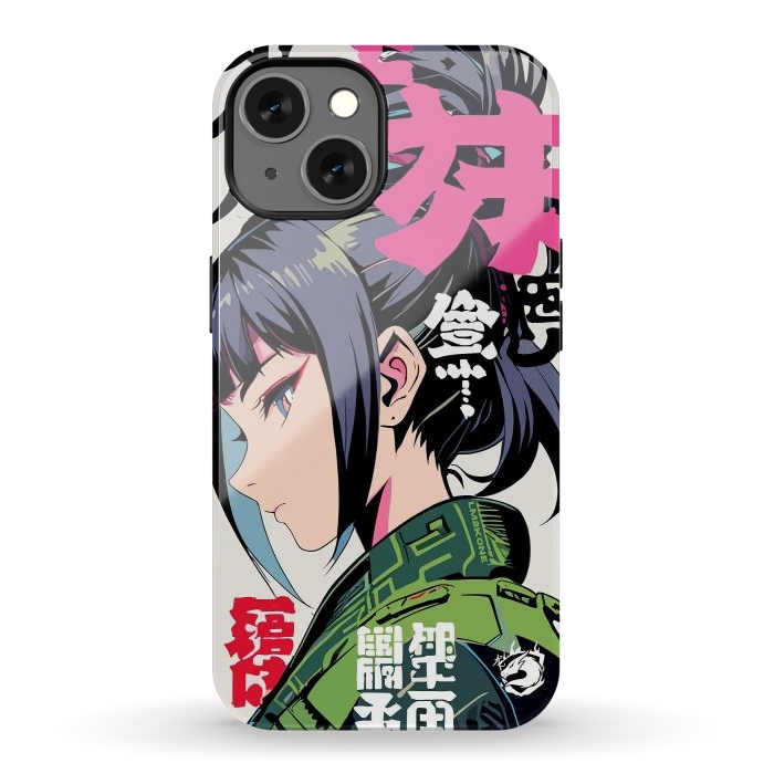 iPhone 13 StrongFit Green Geisha Anime by LM2Kone