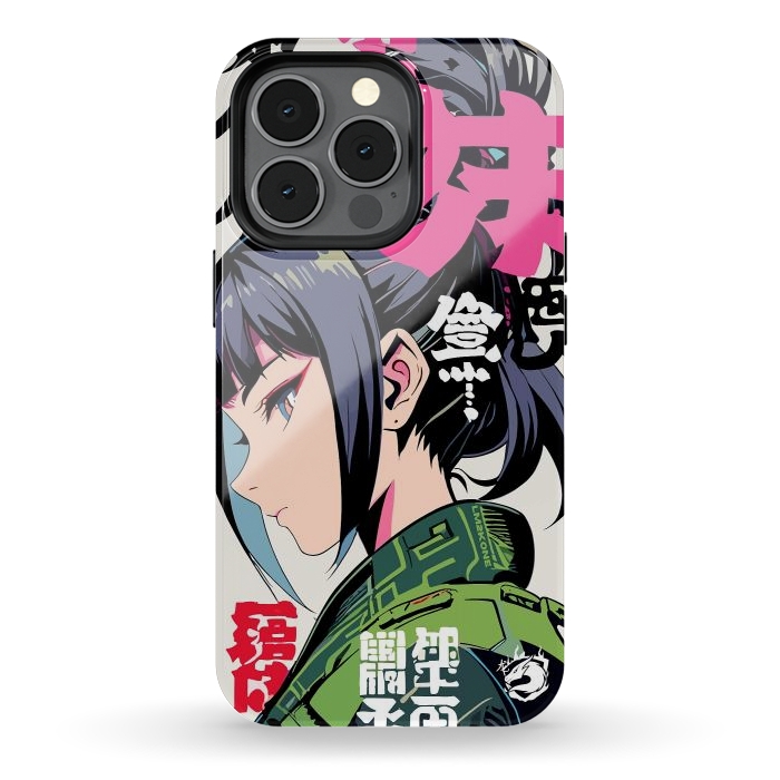 iPhone 13 pro StrongFit Green Geisha Anime by LM2Kone