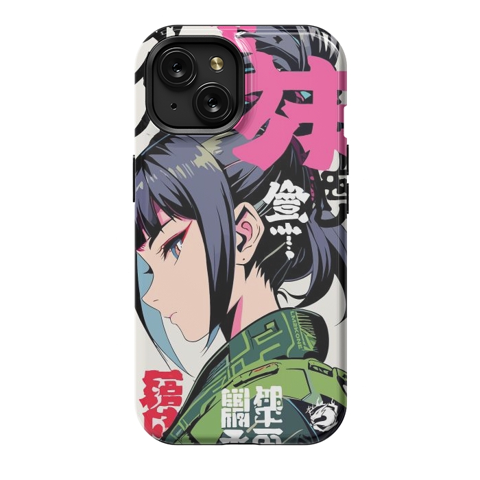 iPhone 15 StrongFit Green Geisha Anime by LM2Kone