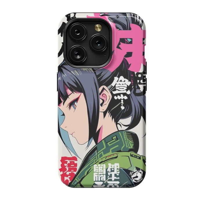 iPhone 15 Pro StrongFit Green Geisha Anime by LM2Kone