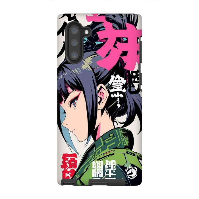 Galaxy Note 10 StrongFit Green Geisha Anime by LM2Kone