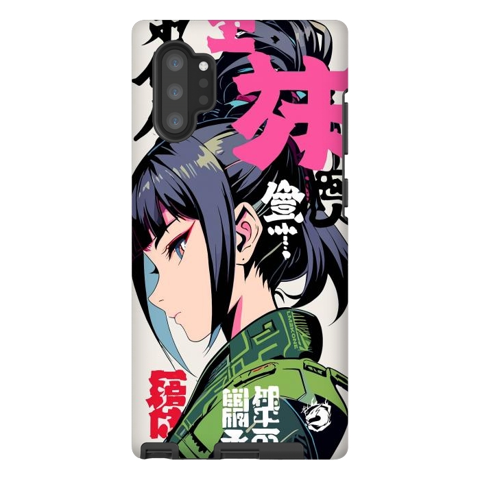 Galaxy Note 10 plus StrongFit Green Geisha Anime by LM2Kone