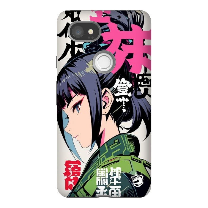 Pixel 2XL StrongFit Green Geisha Anime by LM2Kone