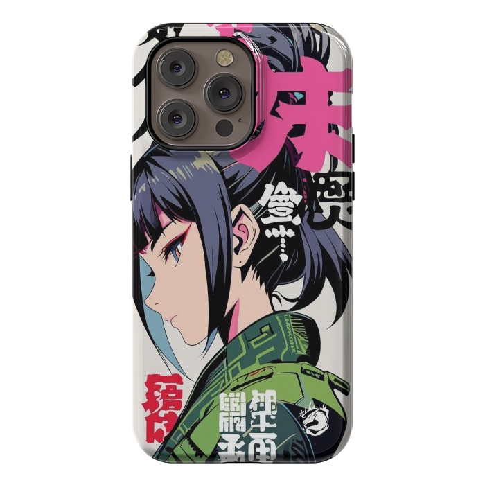 iPhone 14 Pro max StrongFit Green Geisha Anime by LM2Kone