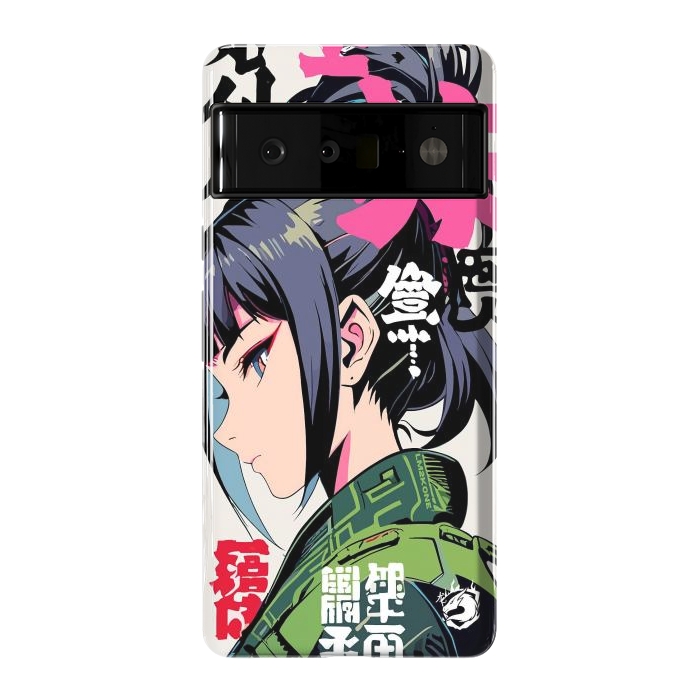 Pixel 6 Pro StrongFit Green Geisha Anime by LM2Kone