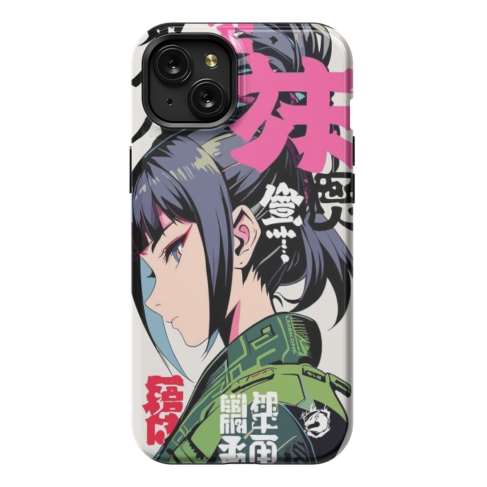 iPhone 15 Plus StrongFit Green Geisha Anime by LM2Kone