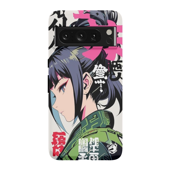 Pixel 8 Pro StrongFit Green Geisha Anime by LM2Kone