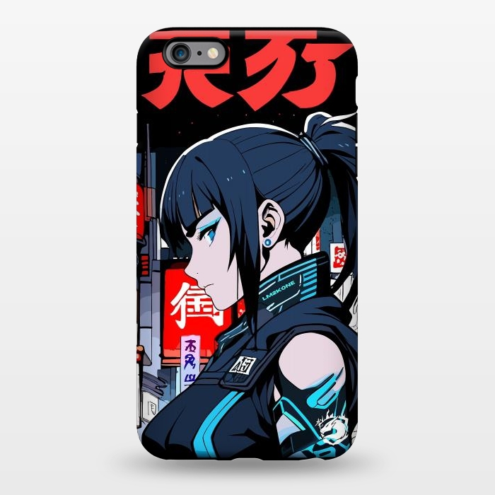 iPhone 6/6s plus StrongFit Cyberpunk Blue Ninja  by LM2Kone