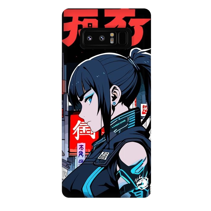 Galaxy Note 8 StrongFit Cyberpunk Blue Ninja  by LM2Kone