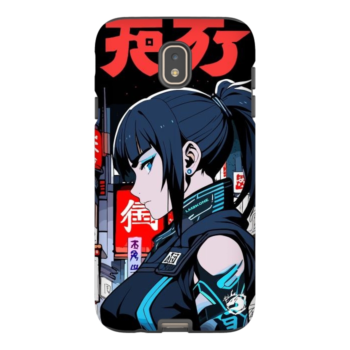 Galaxy J7 StrongFit Cyberpunk Blue Ninja  by LM2Kone