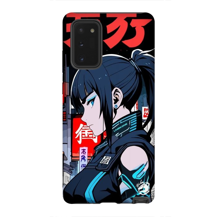 Galaxy Note 20 StrongFit Cyberpunk Blue Ninja  by LM2Kone