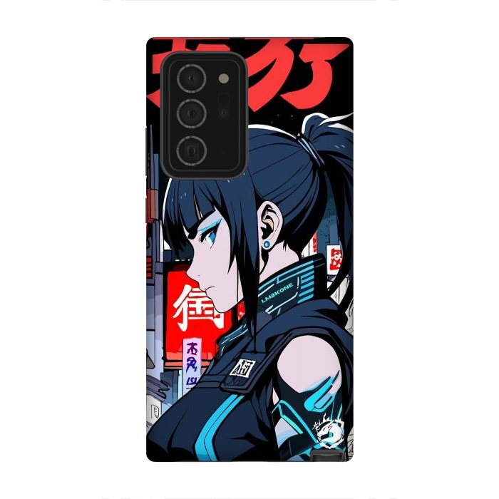 Galaxy Note 20 Ultra StrongFit Cyberpunk Blue Ninja  by LM2Kone