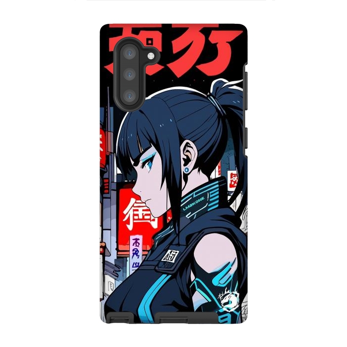 Galaxy Note 10 StrongFit Cyberpunk Blue Ninja  by LM2Kone