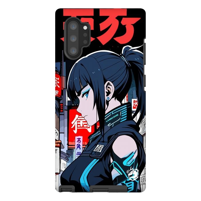 Galaxy Note 10 plus StrongFit Cyberpunk Blue Ninja  by LM2Kone