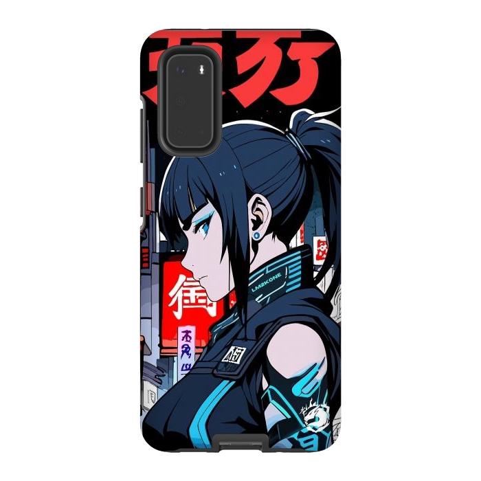 Galaxy S20 StrongFit Cyberpunk Blue Ninja  by LM2Kone