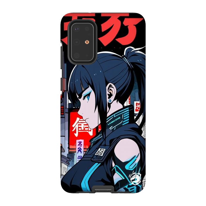 Galaxy S20 Plus StrongFit Cyberpunk Blue Ninja  by LM2Kone