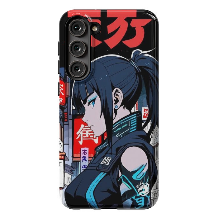 Galaxy S23 Plus StrongFit Cyberpunk Blue Ninja  by LM2Kone